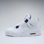 Air Jordan 4 Retro Metallic Purple White Shoes