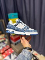 Louis Vuitton Trainer Sneaker Blue White Denim 1A9JGV