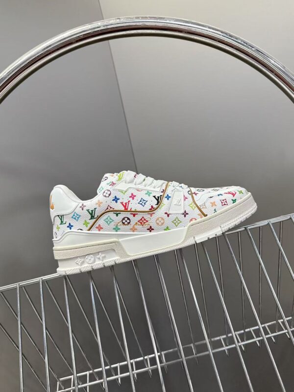 Louis Vuitton Trainer Sneaker White Multicolor Monogram 1AHEKG