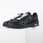 Louis Vuitton Trainer Sneaker Black Monogram 1AAREW