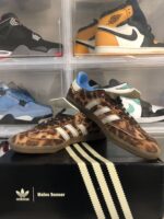 Wales Bonner x adidas Samba Pony Leopard Brown Blue Sneakers