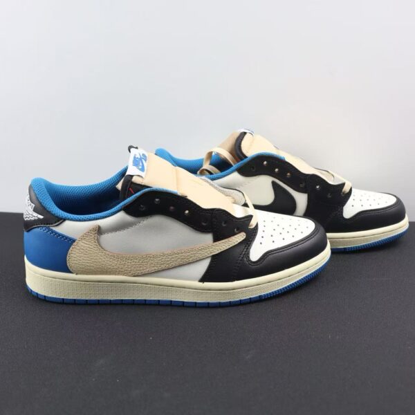Air Jordan 1 Low Travis Scott Fragment White Blue Black Top Version
