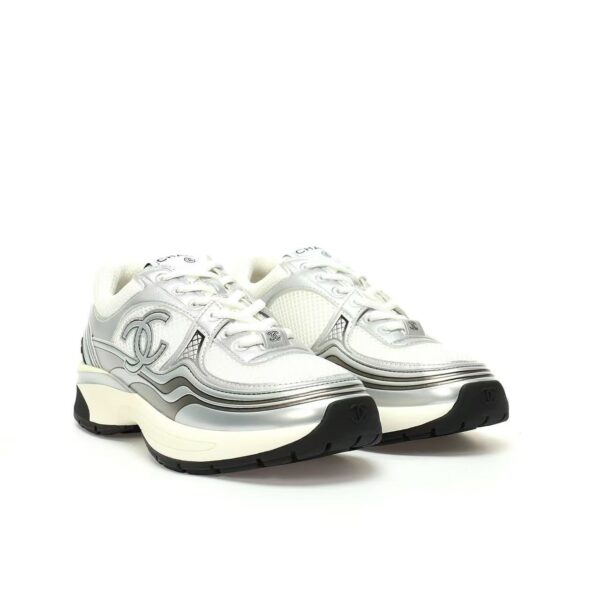 Chanel Runner Sneaker Silver White G39792 Y56368 K5451