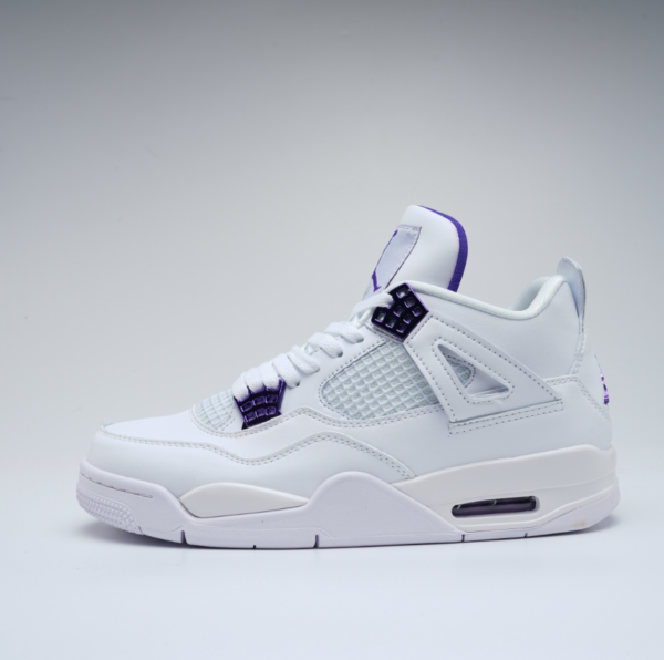 Air Jordan 4 Retro Metallic Purple White Shoes