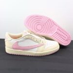 Travis Scott x Air Jordan 1 Low OG Muslin Shy Pink IQ7604-100