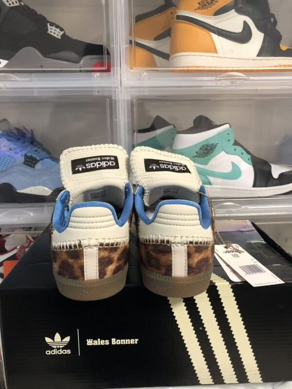 Wales Bonner x adidas Samba Pony Leopard Brown Blue Sneakers