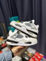 Air Jordan 4 Retro Military Black White Shoes