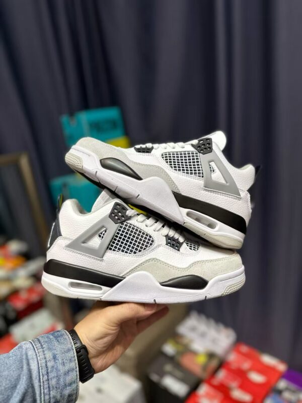 Air Jordan 4 Retro Military Black White Shoes