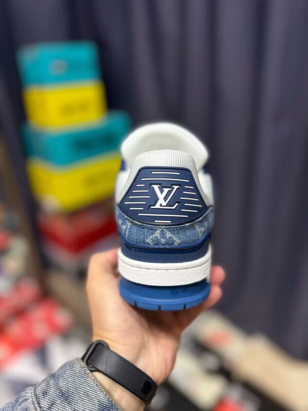 Louis Vuitton Trainer Sneaker Blue White Denim 1A9JGV