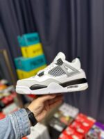 Air Jordan 4 Retro Military Black White Shoes