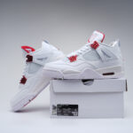 Air Jordan 4 Retro Metallic Red White Shoes