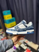 Louis Vuitton Trainer Sneaker Blue White Denim 1A9JGV