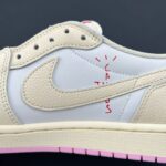 Travis Scott x Air Jordan 1 Low OG Muslin Shy Pink IQ7604-100