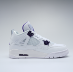 Air Jordan 4 Retro Metallic Purple White Shoes
