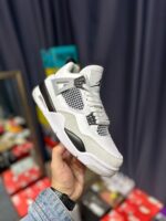 Air Jordan 4 Retro Military Black White Shoes