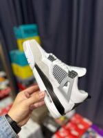 Air Jordan 4 Retro Military Black White Shoes