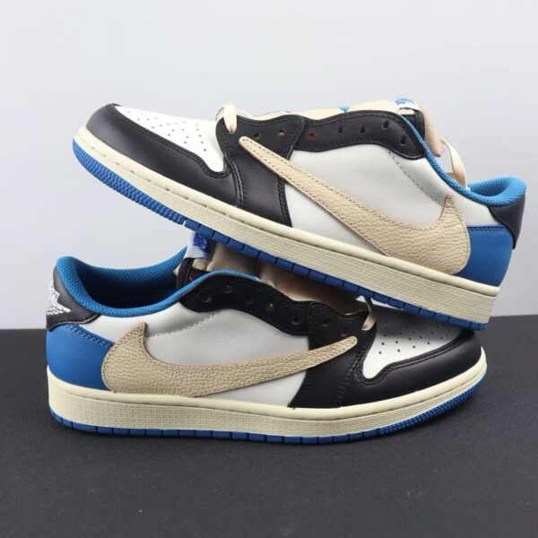 Air Jordan 1 Low Travis Scott Fragment White Blue Black Top Version