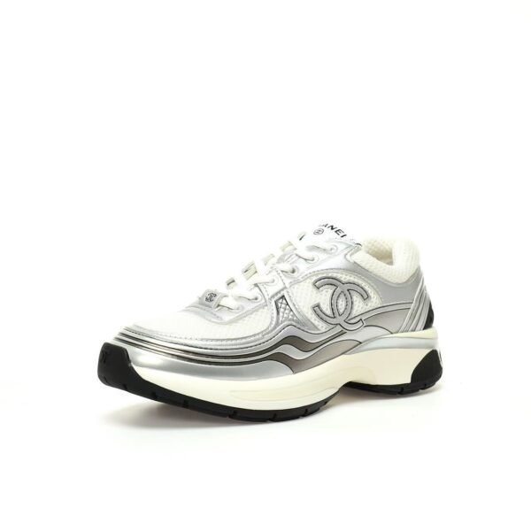 Chanel Runner Sneaker Silver White G39792 Y56368 K5451