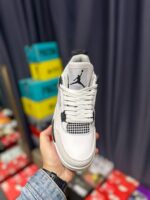 Air Jordan 4 Retro Military Black White Shoes