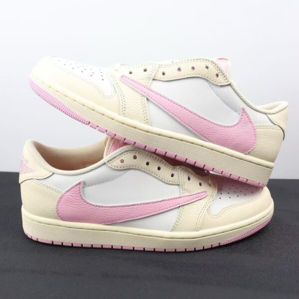 Travis Scott x Air Jordan 1 Low OG Muslin Shy Pink IQ7604-100