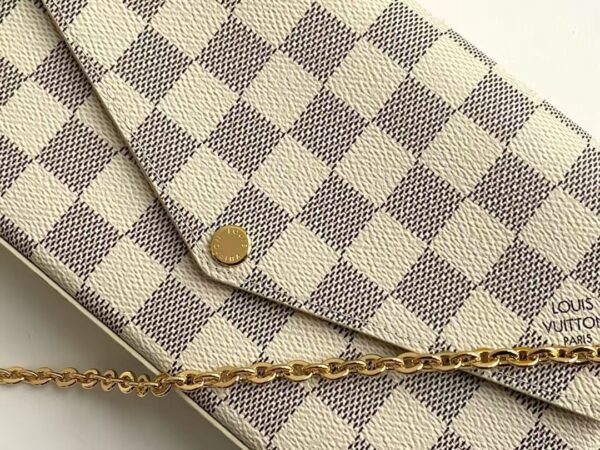 Louis Vuitton 3-in-1 Card Holder White Check Pink