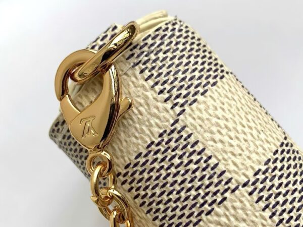 Louis Vuitton 3-in-1 Card Holder White Check Pink