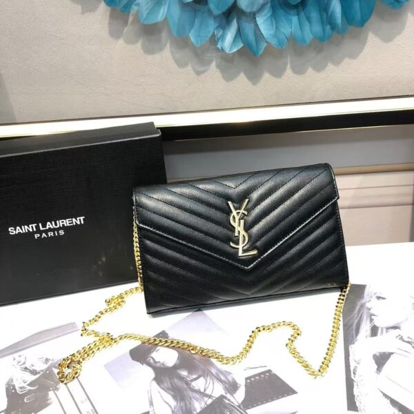 YSL Envelope Bag Black