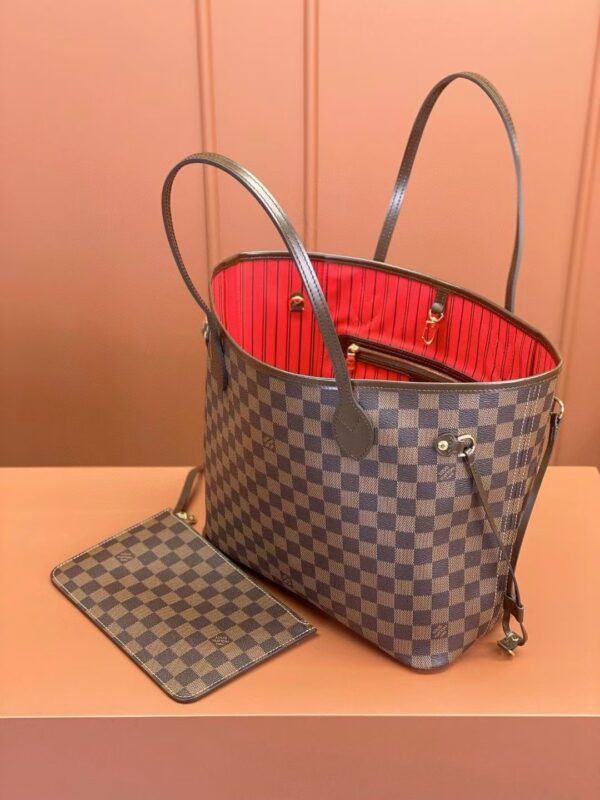 Louis Vuitton Shopping Bag Brown Check