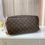 Louis Vuitton Shopping Bag White Leather Brown
