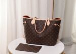 Louis Vuitton Shopping Bag White Leather Red