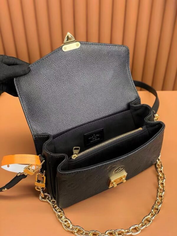 Louis Vuitton Embossed Messenger Bag Black Embossed Messenger