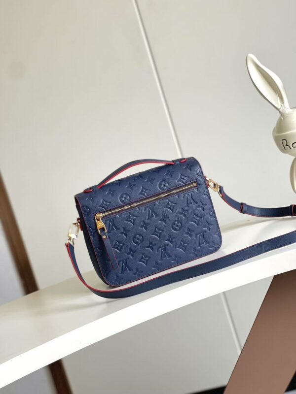 Louis Vuitton Embossed Messenger Bag Blue Messenger