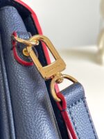 Louis Vuitton Embossed Messenger Bag Blue Messenger