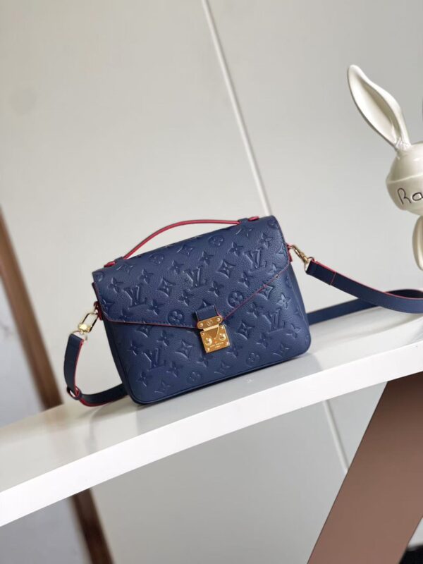 Louis Vuitton Embossed Messenger Bag Blue Messenger