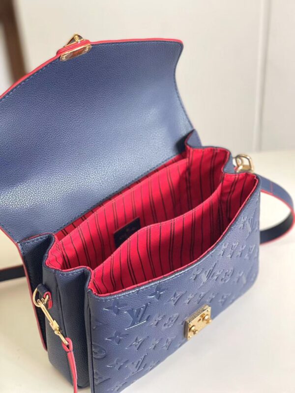 Louis Vuitton Embossed Messenger Bag Blue Messenger