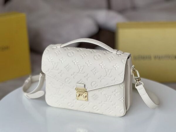 Louis Vuitton Embossed Messenger Bag White Messenger