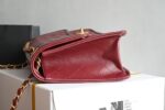 Chanel Classic Flap Bag Red Gold