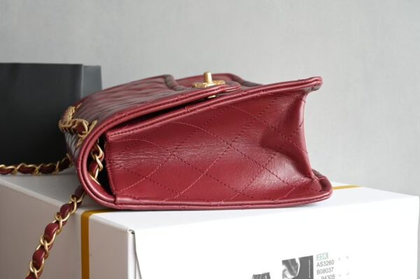 Chanel Classic Flap Bag Red Gold