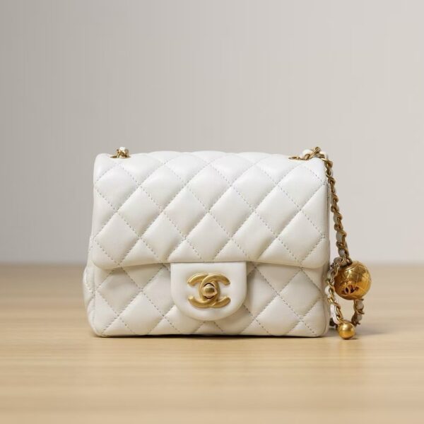 Chanel Gold Ball Bag White Gold Ball