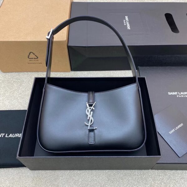 YSL Shoulder Bag Black Silver