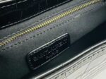 YSL Shoulder Bag Croc Black Gold