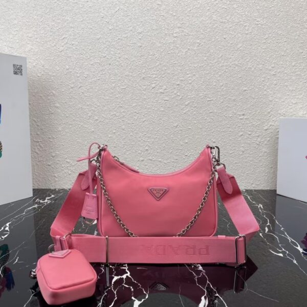 Prada 3-in-1 Crossbody Bag Rose Red