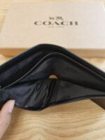 Coach Small Wallet Black Print