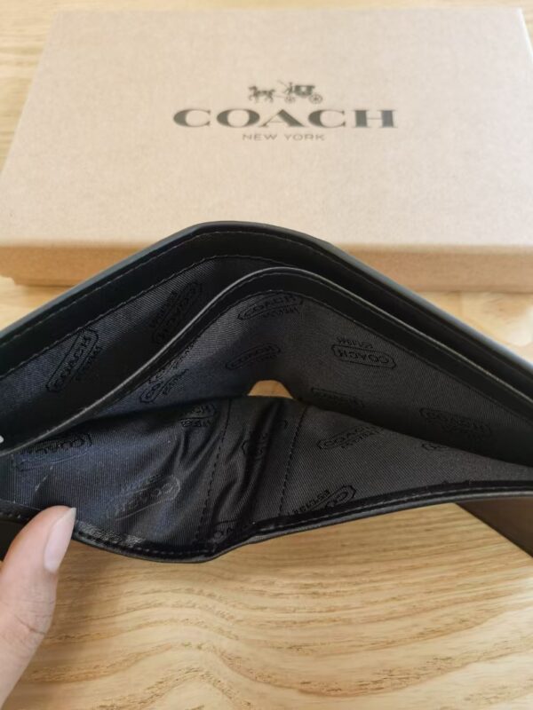 Coach Small Wallet Black Print