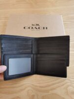 Coach Small Wallet Black Print