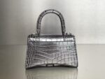 Balenciaga Hourglass Bag Dark Gray Gray Silver Silver Logo