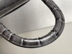 Balenciaga Hourglass Bag Dark Gray Gray Silver Silver Logo