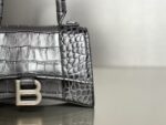 Balenciaga Hourglass Bag Dark Gray Gray Silver Silver Logo