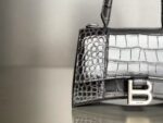 Balenciaga Hourglass Bag Dark Gray Gray Silver Silver Logo