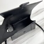 Balenciaga Hourglass Bag Croc Black